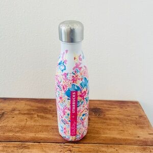 Starbucks Lilly Pulitzer Swell Water Bottle Floral Beach 17oz Tumbler RETIRED